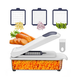 Picador <span class=keywords><strong>Manual</strong></span> de Verduras de Plástico, Cortador de Frutas Multiusos, Rebanador <span class=keywords><strong>Manual</strong></span> de Cebolla para Frutas y Verduras - Product Image 2