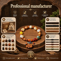 Bracelet en perles de bois à faible MOQ, style vintage, fabrication artisanale, meilleure bijouterie fantaisie, perles faites à la main, cadeau aromathérapie unisexe