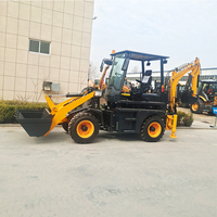 Backhoe pemuat ekskavator depan pemuat ban jalan silinder unik daya panjang ekskavator pemuat Backhoe