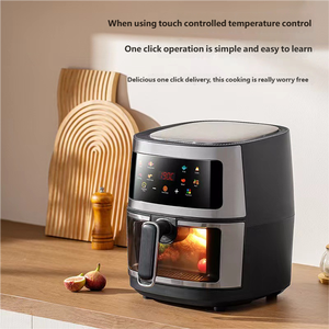 <span class=keywords><strong>Friteuse</strong></span> à air multifonction intégrée en acier inoxydable de 10 L pour usage domestique, grande capacité, écologique, avec fenêtre de visualisation - Product Image 4