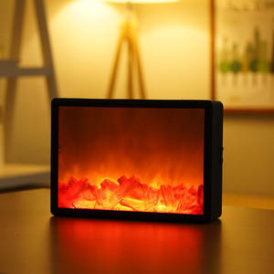 Nouvelle simulation transfrontalière de LED flamme de carbone rétro cheminée lampe à vent ménage ornements décoratifs de Noël usine spo - Product Image 5
