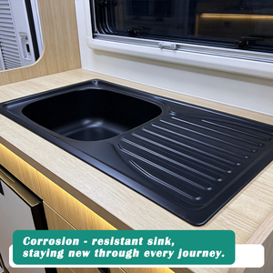 Éviers de cuisine en acier inoxydable avec revêtement noir JDA Wholesale pour <span class=keywords><strong>camping</strong></span>-<span class=keywords><strong>car</strong></span>, caravane, <span class=keywords><strong>camping</strong></span>-<span class=keywords><strong>car</strong></span> - Product Image 3