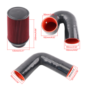 Sistema de Admisión de Aire Frío de Alto Rendimiento AOSU para 540i M340i B58 3.0L Turbo 2020-2025 AIM085-BK-RD Negro - Product Image 6