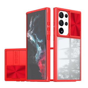 Coque pour Samsung Galaxy S25 S23 Plus Ultra S24, style technologique, coque rigide avec fenêtre coulissante pour objectif, transparente en acrylique - Product Image 2