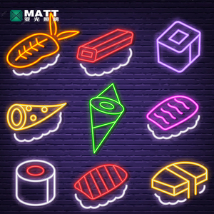 Dropshipping Tùy Chỉnh Sushi Thanh Neon Dấu Hiệu Nhật Bản Thực Phẩm Sushi Cuộn <span class=keywords><strong>LED</strong></span> Đèn Neon Cho Nhật Bản Nhà Hàng Tường Treo Trang Trí Nội Thất - Product Image 3