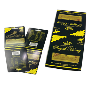 Op maat gemaakte logo <span class=keywords><strong>Royal</strong></span> <span class=keywords><strong>Honey</strong></span> VIP Sachet verpakking papierkaart gouden folie papierkaart voor honingstokjes - Product Image 6