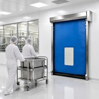Высокоскоростные рулонные ворота из ПВХ для фармацевтических чистых помещений и GMP-производств, автоматические быстродействующие рольставни для чистых помещений