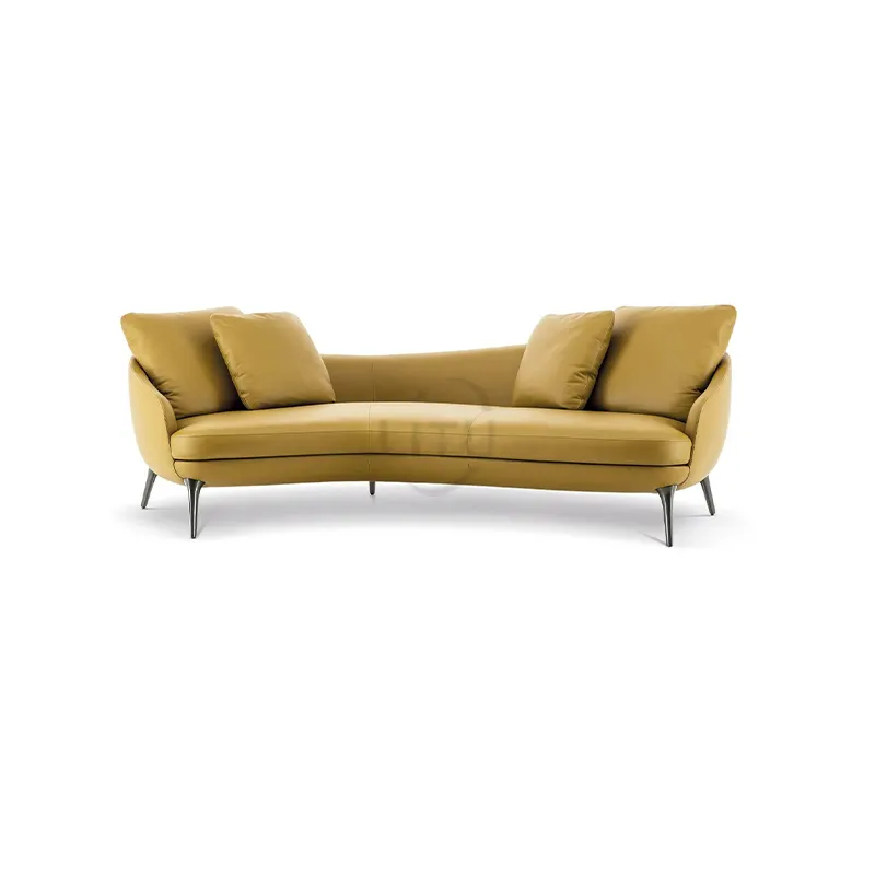 Luxus Stoff Wohnzimmermöbel Sofas Möbel Modernes Wohnzimmermöbel gebogene weiche Couch Holzrahmen