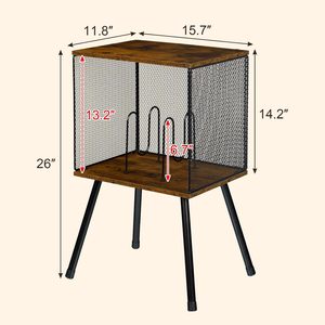 Étagère de rangement pour <span class=keywords><strong>CD</strong></span>/disques en acier moderne réglable, 2 étagères, type sur pied, meubles de maison pour le salon, stocke plusieurs - Product Image 3