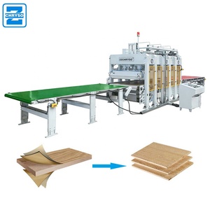 Multi Layer Cửa Gỗ Veneer Máy Ép Cửa Làm Máy Với Màn Hình Cảm Ứng Siemens