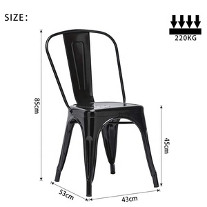 Vente en gros <span class=keywords><strong>de</strong></span> chaises <span class=keywords><strong>de</strong></span> café industrielles <span class=keywords><strong>vintage</strong></span> en acier avec cadre en fer design moderne - Product Image 3