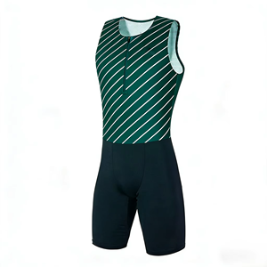 Combinaison de triathlon professionnelle une pièce personnalisable, séchage rapide, respirante, sans manches, compression, pour la course de triathlon - Product Image 3