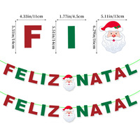 Weihnachtliches Papier-Partybanner FELIZ NATAL Wimpelkette in Rot Grün Weiß für Feiertage Großhandel Anpassbares Banner