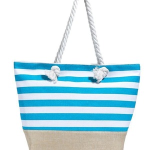 Túi đi biển có dây kéo chống thấm nước mới Túi tote vải <span class=keywords><strong>canvas</strong></span> dung tích lớn thông thường dành cho nữ - Product Image 5