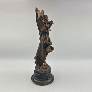 Statua in Poliresina con Finitura Bronzo Antico dell'<span class=keywords><strong>Assunzione</strong></span> della Vergine Maria con Bambino Gesù e Cherubini su Base a Nuvola - Product Image 5