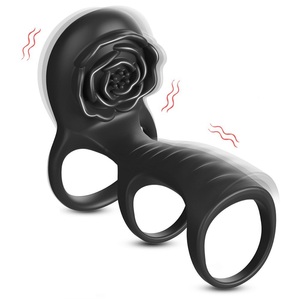 <b>Remote</b> or APP <b>Control</b> Rose Ring Adult <b>Vibrator</b> for Men - Product Image 3