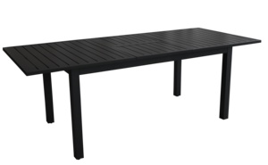 Tavolo esterno per <span class=keywords><strong>tutte</strong></span> <span class=keywords><strong>le</strong></span> stagioni in alluminio allungabile per 2-8 posti nero - Product Image 2