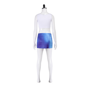 <span class=keywords><strong>Movie</strong></span> Pretty Woman Julia Cosplay Costume Sexy Blue Bare Waist Tie-dye Cut Dress Halloween Cosplay Vivian Dress - Product Image 4