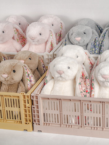 Muñeca de conejo de peluche de tela Floral de lujo, algodón cómodo y suave para niños y niñas para cumpleaños, estilo de cruce de animales de Pascua - Product Image 6