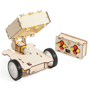 Voiture robot télécommandée DIY avec matériaux <span class=keywords><strong>en</strong></span> bois/métal/plastique pour l'éducation scientifique et STEM des enfants - Product Image 3