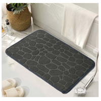 Badezimmermatte aus Polyester auf Lager, Steinoptik-Teppich 40*60 cm, Großhandelspreis, Rutschfeste Rückseite, Schnell Wasserabsorbierender Teppich
