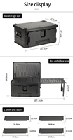 Boîte de rangement en aluminium N4 vert olive 50L, organiseur professionnel pour atelier, station d'outillage métallique, conteneur pour outils