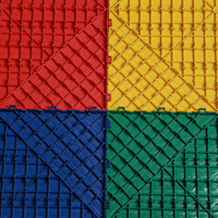 Dalles de sol en plastique pour garage, 40*40*1.8cm, en PP, à emboîtement, solides, durables, pour garage et lavage de voitures