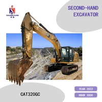 Excavatrice sur chenilles d'occasion 320GC, fabrication 2022, 3000 heures, Caterpillar d'origine, complète, prix bas
