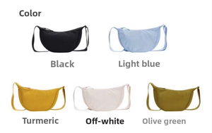 Sac à bandoulière en polyester uni, sac à dumplings léger et diagonal, sac bandoulière tendance - Product Image 2