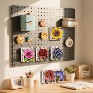 <span class=keywords><strong>Puzzle</strong></span> 3D pour enfants, <span class=keywords><strong>fleurs</strong></span> de dessin animé avec autocollants magnétiques, cadeau éducatif pour la maternelle, aimants pour réfrigérateur - Product Image 6