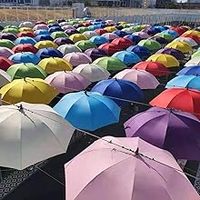 Parapluie pliant entièrement automatique de style professionnel moderne, avec logo personnalisé gravé sur la poignée, coupe-vent, 8 baleines, grand motif personnalisé