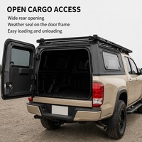 Couverture de benne rigide noire mate pour pick-up, compatible avec les barres de toit, sur mesure