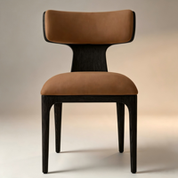 Chaise de salle à manger en tissu Ligné, processus de finition multi-étapes, mobilier confortable, chaise de salle à manger pour appartement et gîtes