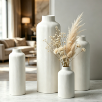 Ensemble de vases en céramique bohème moderne YBH, vases cylindriques pour fleurs, décoration de la maison, hôtel, table, mariage, Pâques, vente en gros personnalisée