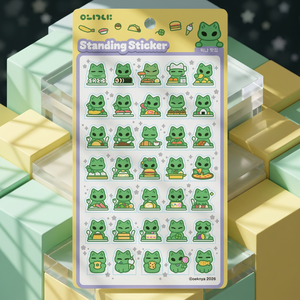 Korean Woeknya Standing <b>Stickers</b> Foodie Cute Alien Cat <b>3D</b> Pop Up Character Food <b>Sticker</b> Sheet Diary Planner Laptop Wholesale - Product Image 1
