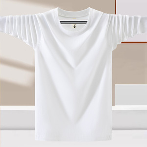 T-shirt 220g in maglia a manica lunga in puro cotone Anti-pilling Unisex Casual Casual primavera autunno tinta unita genitore-bambino - Product Image 6