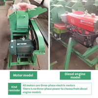 Broyeur à marteaux à grande capacité HONGEN / Déchiqueteuse de palettes / Broyeur de copeaux de bois, moteur diesel refroidi par eau, 380V triphasé, 1 an de garantie