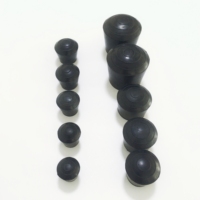 Bonne conception Offre Spéciale embouts en caoutchouc noirs de jambe de chaise de pieds de 45mm pour le tube rond