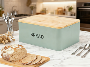 Grands bidons de stockage Comptoir de cuisine en métal Boîte à pain Conteneurs de stockage des aliments - Product Image 5