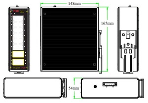 พอร์ต RJ45 12*10/100/1000M + สวิตช์เครือข่ายไฟเบอร์อัปลิงค์ 4*100/1000M และสวิตช์รองรับ Poe 8 พอร์ตสำหรับกล้องวงจรปิด IP - Product Image 1