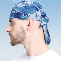 Camo Mesh Riding Cap Hip Hop Street Dance Durag Venta al por mayor Turbante Head Wear Poliéster Spandex Durag Waveur