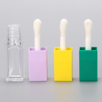Tube de brillant à lèvres recyclable OMI PETG forme carrée coup d'injection bouteille irrégulière conteneur de brillant à lèvres avec grande brosse