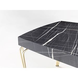 Ensemble de table à manger rectangulaire moderne Rosse, 6 pièces, structure en métal, meubles durables pour la maison et la cuisine, Turquie - Product Image 4