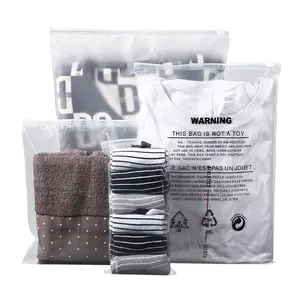 Custom Printing Plastic Zipper Bags waterproof clear Clothing Lock Bag Packaging for Post