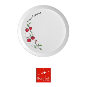 Assiette à pizza gourmet décorée de tomates 33 cm Ronda Bormioli Rocco en verre décoré - Product Image 4