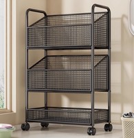 Étagère de rangement pliable pour cuisine, salle de bain, balcon, type sol, 3 niveaux, en fer, durable, écologique, installation facile
