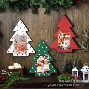 Wooden Christmas Tree Photo <b>Frame</b> 4x6 Vertical Desktop Decoration Home Holiday Gift Display - Product Image 3