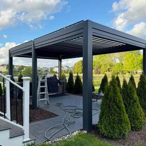 Pergola à lames orientables en aluminium thermolaqué robuste, imperméable, écologique, résistante au vent, pour extérieur, abri de jardin, prix usine, OEM - Product Image 5