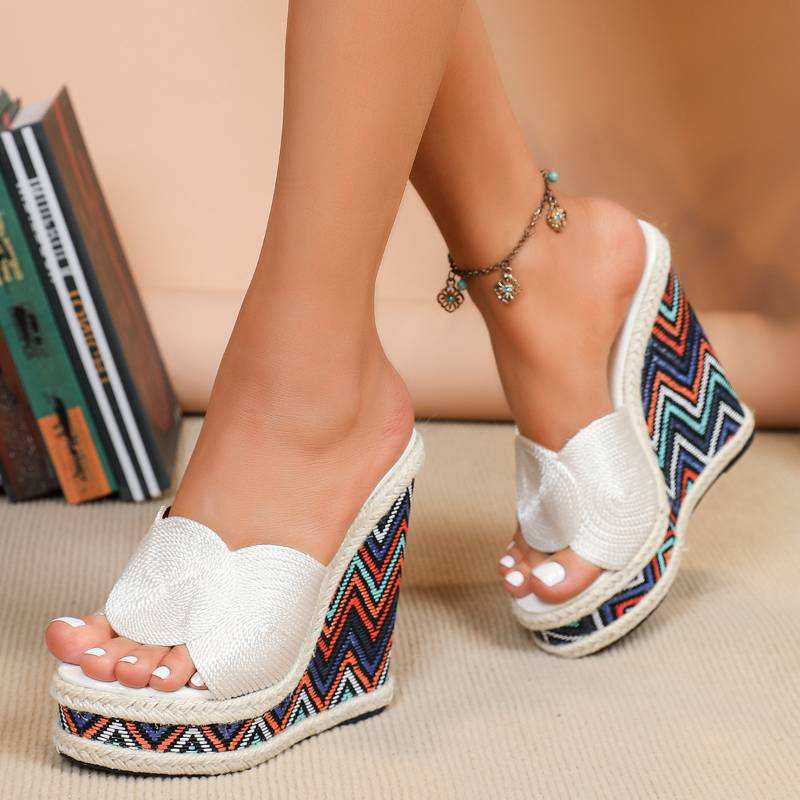 Taglia US43 comoda moda Sexy da donna tacco alto plateau oro