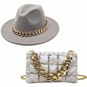 Nuevo Diseño Personalizado de Sombrero Fedora y Bolso de Mano para Mujer, Conjunto de Invierno, Poliéster/Algodón Ecológico, Informal, para Fiestas al Aire Libre - Product Image 6